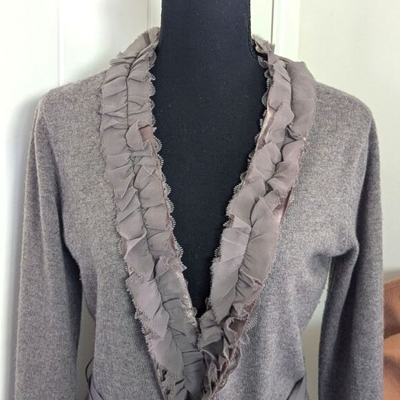 Peck & Peck Cashmere Wool Cardigan S Whimsigoth Witchy Old Money Countryside - Picture 3 of 8